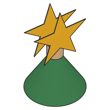 L'étoile du sommet posée sur la pointe du sapin, jour 24