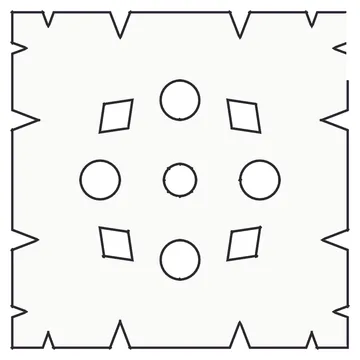 Le flocon découpé et déplié du jour 4